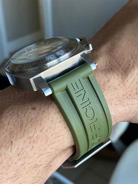 panerai rubber strap green|panerai rubber strap 24mm.